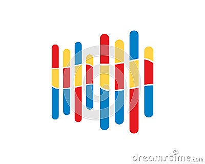 sound audio logo template Vector Illustration