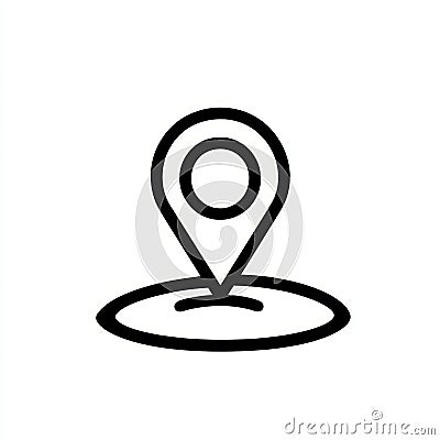 Symbol used to denote a specific location on a map for GPS navigation purposes Stock Photo