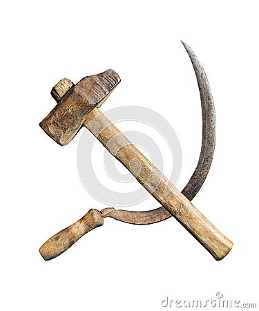 Symbol of the USSR hammer and sickle Stock Photo