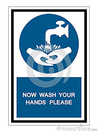 Symbol Wash Your Hands Please Isolate On White Background,Vector Illustration EPS.10 Vector Illustration