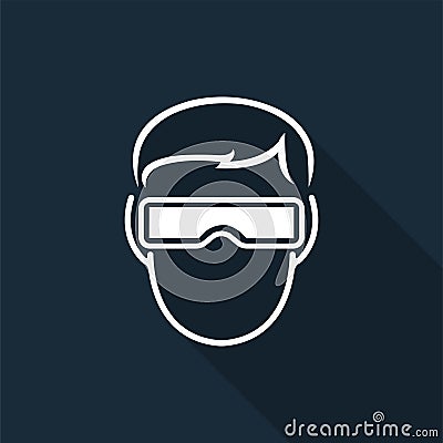 Symbol wear goggles Sign on black background,vector illustration Vector Illustration