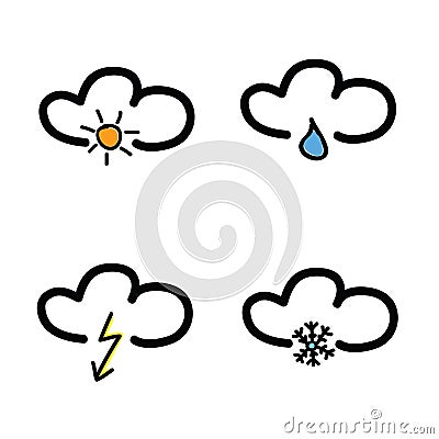 Symbol for weather forecast vector illustration Vector Illustration