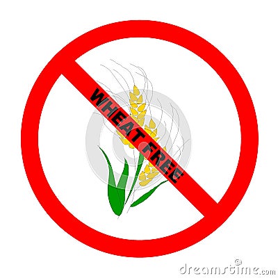 Symbol: Wheat-Free Text Stock Photo