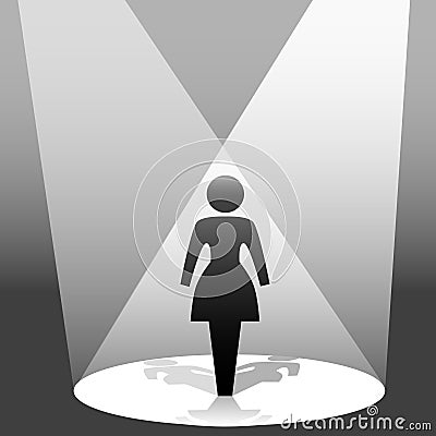 Symbol Woman Spotlight Stage Stock Images - Image: 2399424