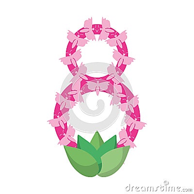 symbol women day icon Cartoon Illustration