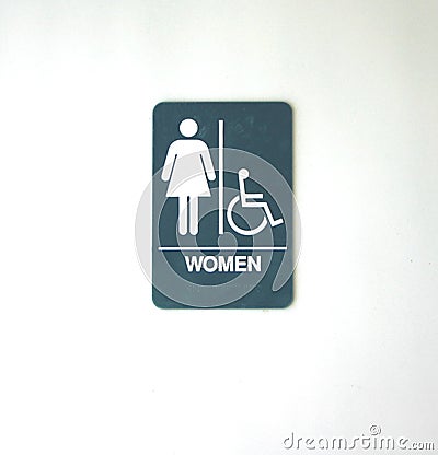 Symbol for women's restroom Stock Photo