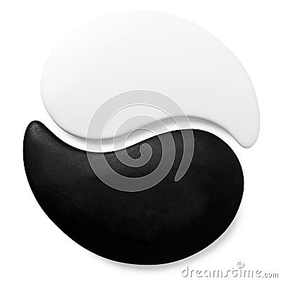 Symbol Yin-Yang of stone texture, the sign Stock Photo