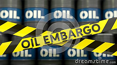 Oil embargo on Russian oil Stock Photo