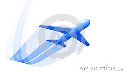 Symbolic airplane take off Stock Photo