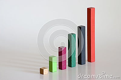 Symbolic bar business diagram Stock Photo