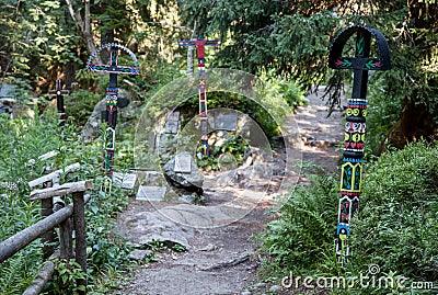 Symbolic cemetery in High Tatras, Slovakia Editorial Stock Photo