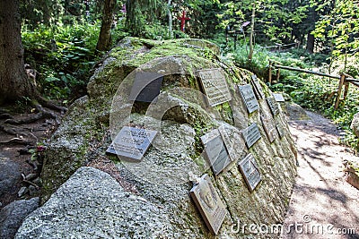 Symbolic cemetery in High Tatras, Slovakia Editorial Stock Photo