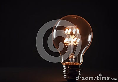 Symbolic contrast, Bright bulb symbolizes innovation and being a leader Stock Photo