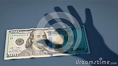 Access to cash (US Dollar banknote) Stock Photo