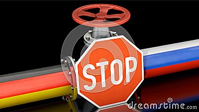 Nord Stream 2 - delivery stop from Russia to Germany Stock Photo