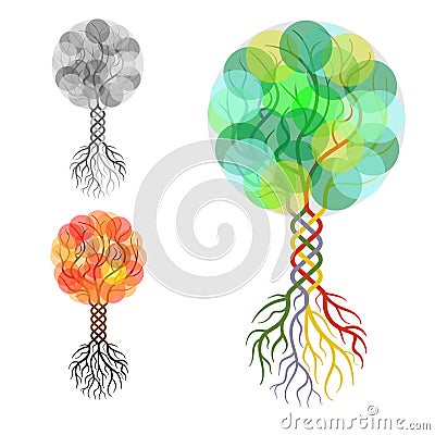 Symbolic silhouette of a tree Vector Illustration