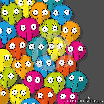 Symbolic vector graphic illustration about social relations, diversity. Vector Illustration