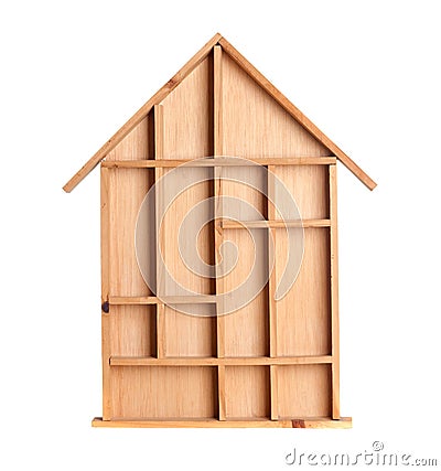 Symbolic wooden house Stock Photo
