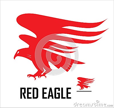 eagle, red eagle. Vector Illustration