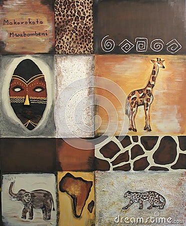 Symbols of Africa Stock Photo