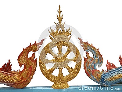Symbols of Buddhism,Buddhism architecture Stock Photo
