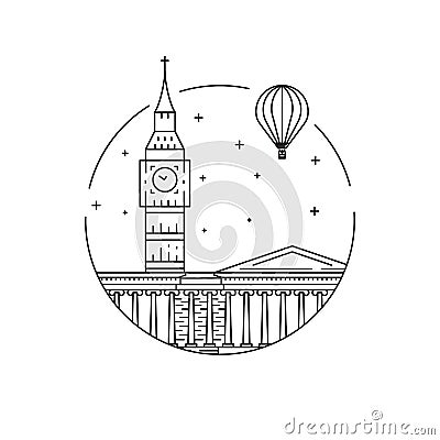 Symbols of London Vector Illustration