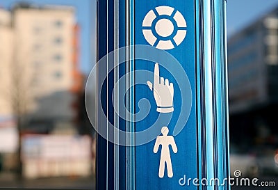 Symbols for pedestian crossing Stock Photo