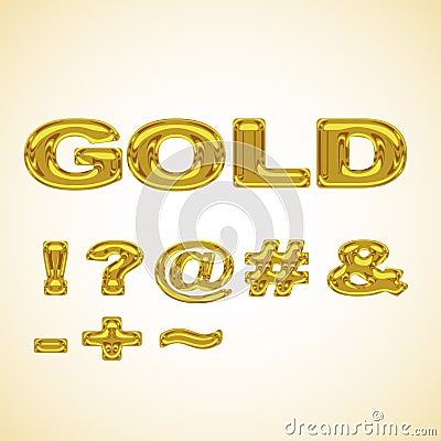 Symbols stylized gold Vector Illustration