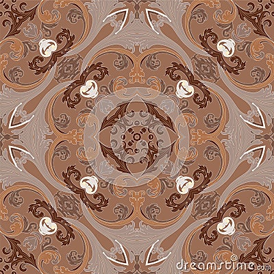 Baroque seamless pattern Vector Illustration