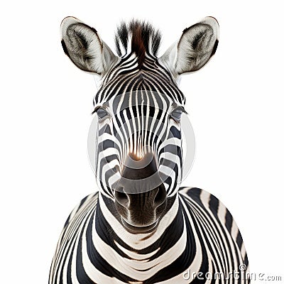 Symmetrical Asymmetry: Stunning Close-up Of A Zebra In The Wild Stock Photo
