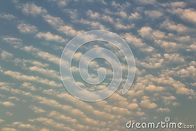 Symmetrical clouds in the evening Stock Photo