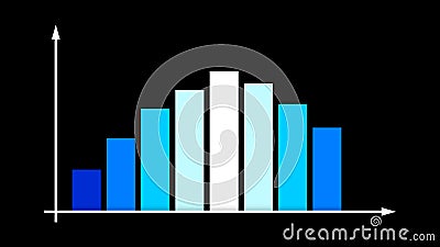 Symmetrical Colorful Business Bar Graph Stock Photo