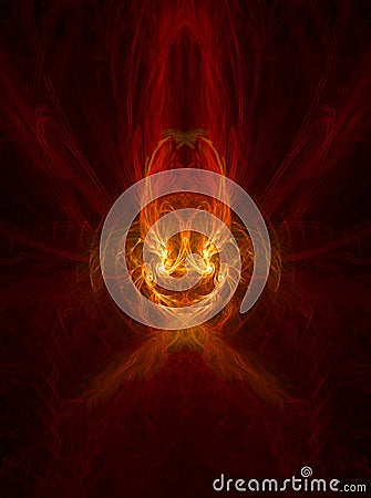 Symmetrical Flame abstract Stock Photo