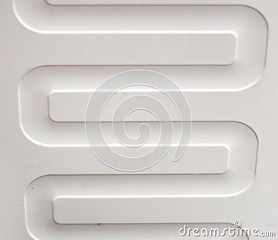 Symmetrical futuristic 3D background of white color Stock Photo