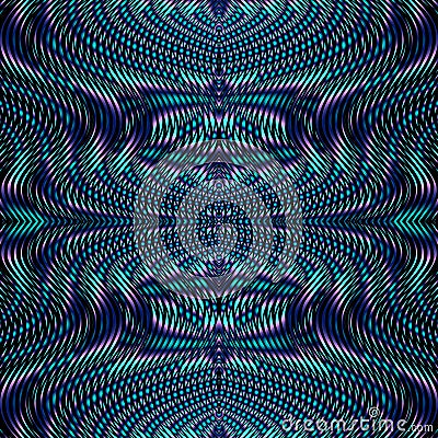 Symmetrical mystical linear abstract vector background with optical illusion. Vector Illustration