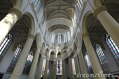 Symmetrical roof of a church in leiden the netherlands Holland Stock Photo