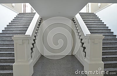Symmetrical stairways Stock Photo