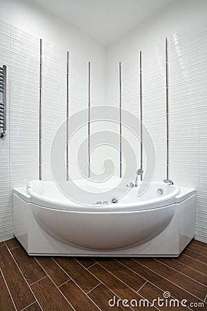 Symmetrical view of bathroom Stock Photo