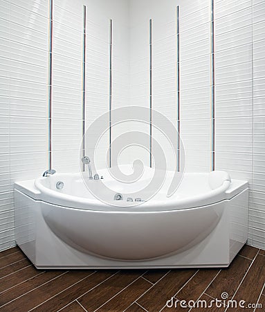 Symmetrical view of bathroom Stock Photo