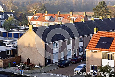 The symmetry of Dutch row houses Editorial Stock Photo