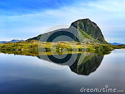 Symmetry reflection in Gimsoysand Stock Photo