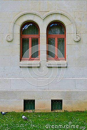 Symmetry windows Stock Photo