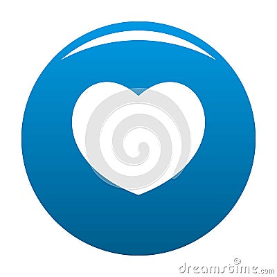 Sympathetic heart icon vector blue Vector Illustration