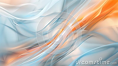 A symphony of colors unfolds across an abstract canvas, where vibrant silk waves intertwine, creating a mesmerizing interplay of Stock Photo