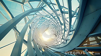 A symphony of geometric shapes intersecting and overlapping producing a captivating and dynamic composition Stock Photo