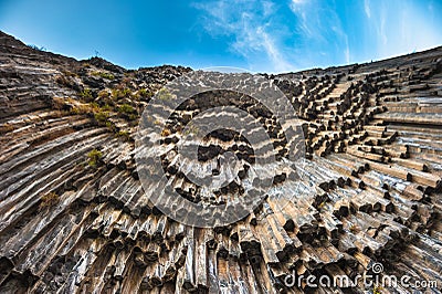 Symphony of Stones basalt columns, Garni canyon, Armenia Stock Photo