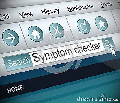 Symptom checker concept. Stock Photo