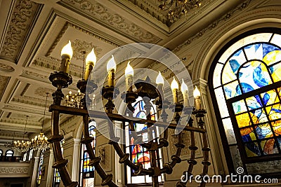 Synagogue interior. Stock Photo