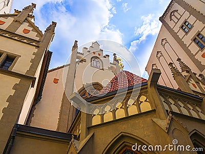 Synagogue in the Josefov or jewish area in Prague in the Czech Republic Editorial Stock Photo