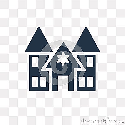 Synagogue vector icon isolated on transparent background, Synagogue transparency concept can be used web and mobile Vector Illustration
